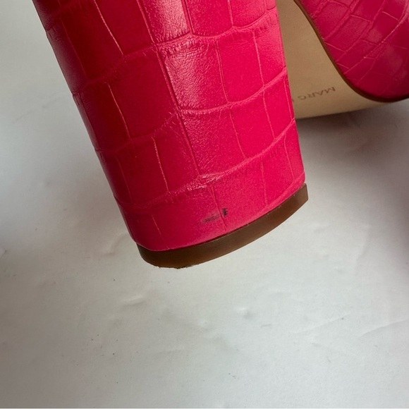 Marc Fisher Caitlin Women's size 8 Pointy Toe Pump Block Heel Slip On Shoes Pink - Picture 9 of 10